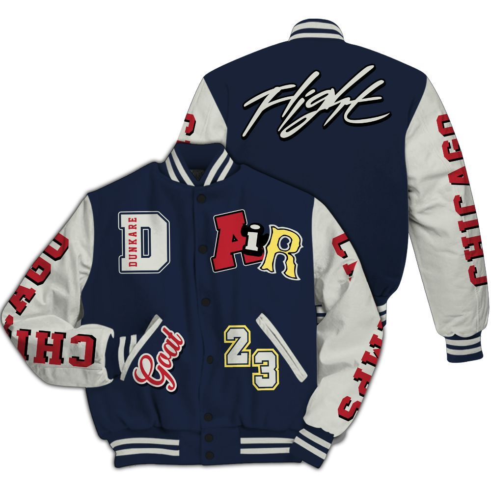 Varsity Jacket To Match Dunk Low COJP What The 2024 - AIR Number 23 GOAT All Over Print