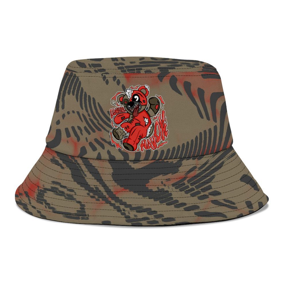 Bucket Hat To Match Olive 9s - Havok Bear Graphic