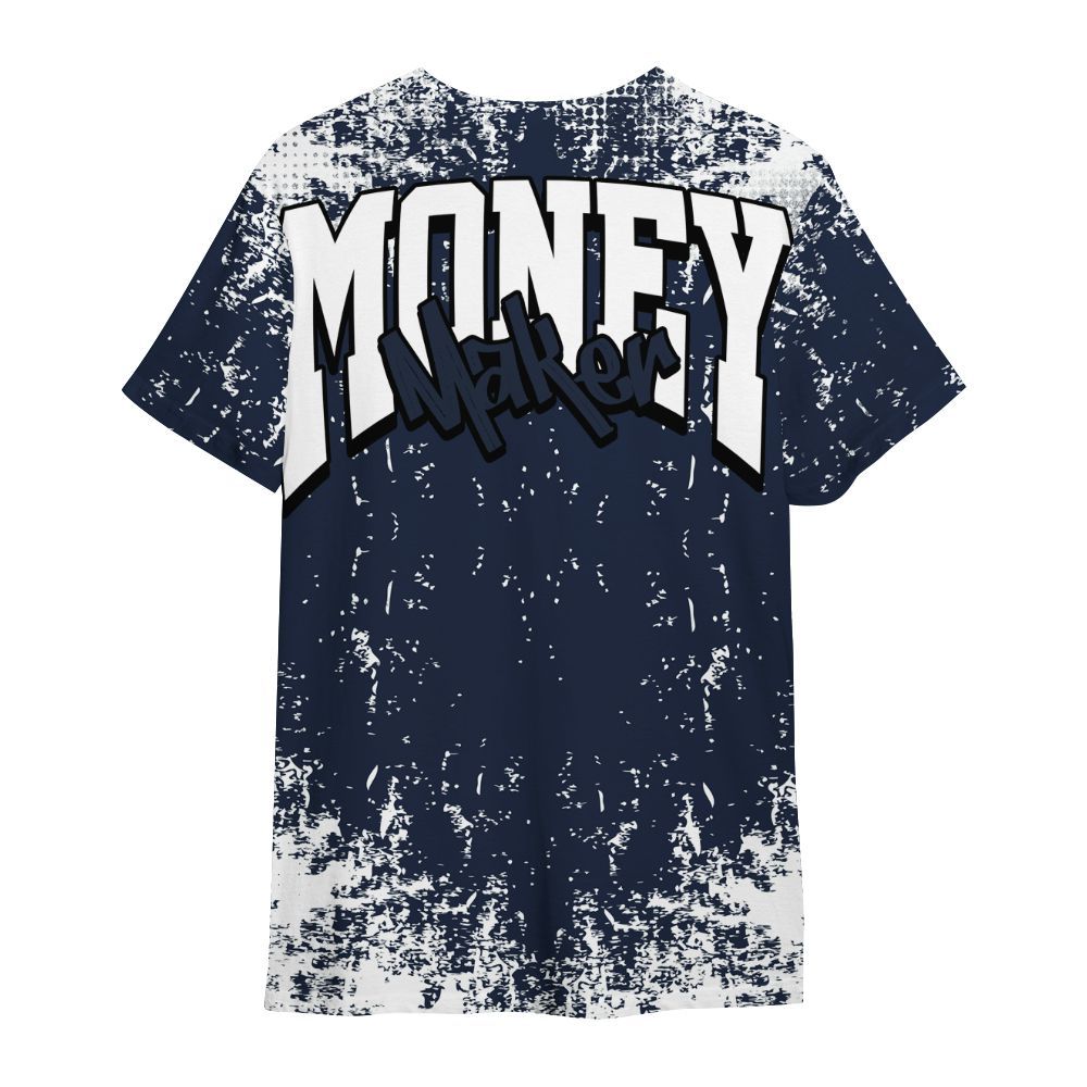 Shirt To Match Dunk Low White Midnight Navy - Move In Silence Money Street Retro All Over Print