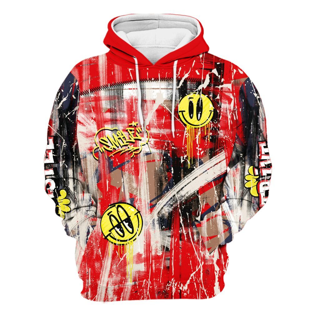 Hoodie To Match Low OG Howard University 1s - Money Skull Smile Fire All Over Print