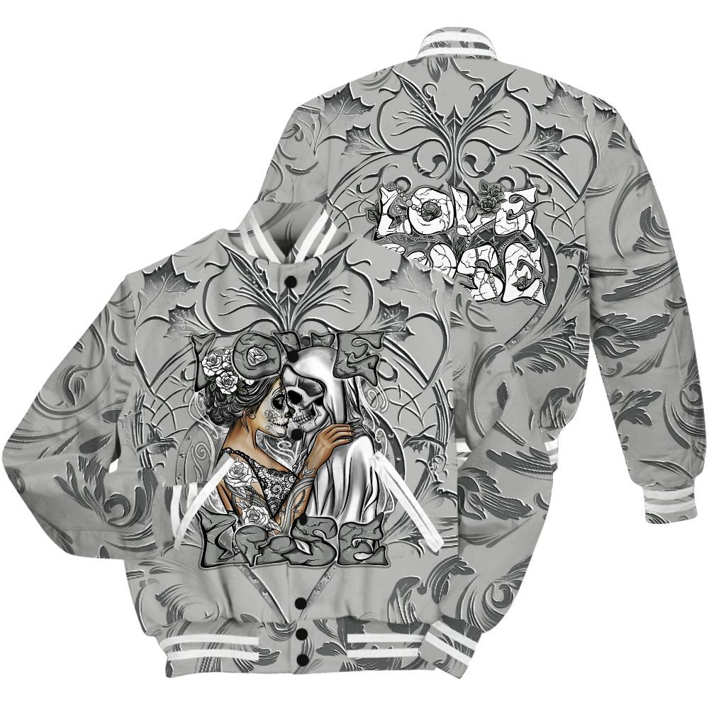Varsity Jacket To Match Retro Wet Cement 4s Shirt - Loves Lose Gothic All Over Print