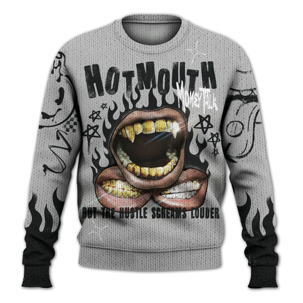 Knitted Sweater To Match Low 85 Metallic Black 1s - Mouth Burning Street Style