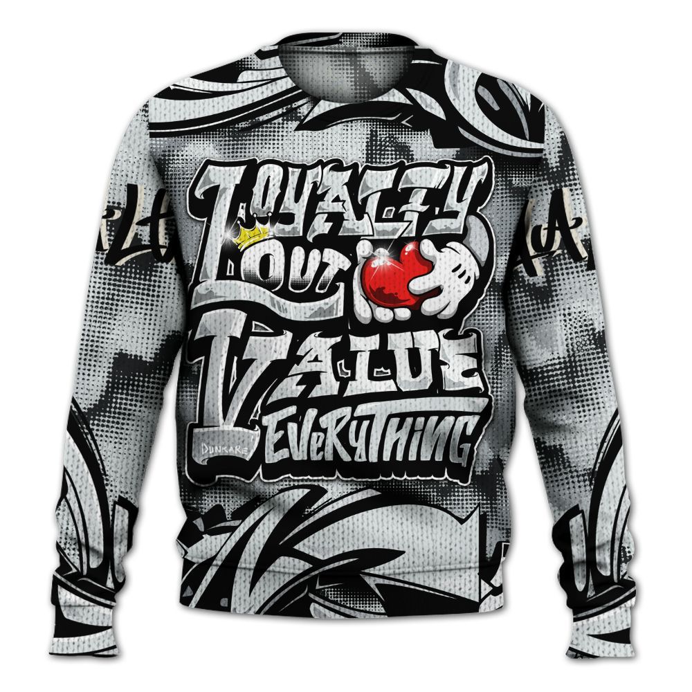 Sweater To Match Cap And Gown 6s - Loyalty Out Value Graffiti Graphic