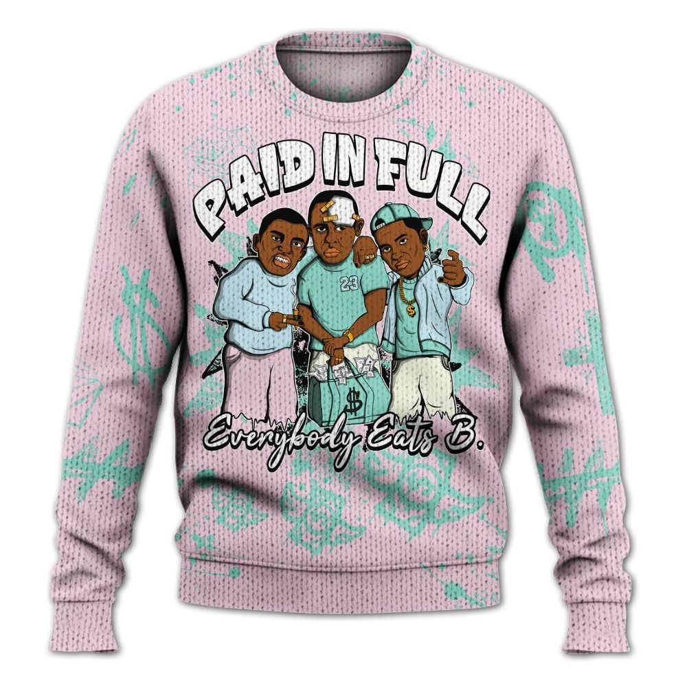 Knitted Sweater To Match Retro Easter 5s - Everybody Paid In Full Crayon