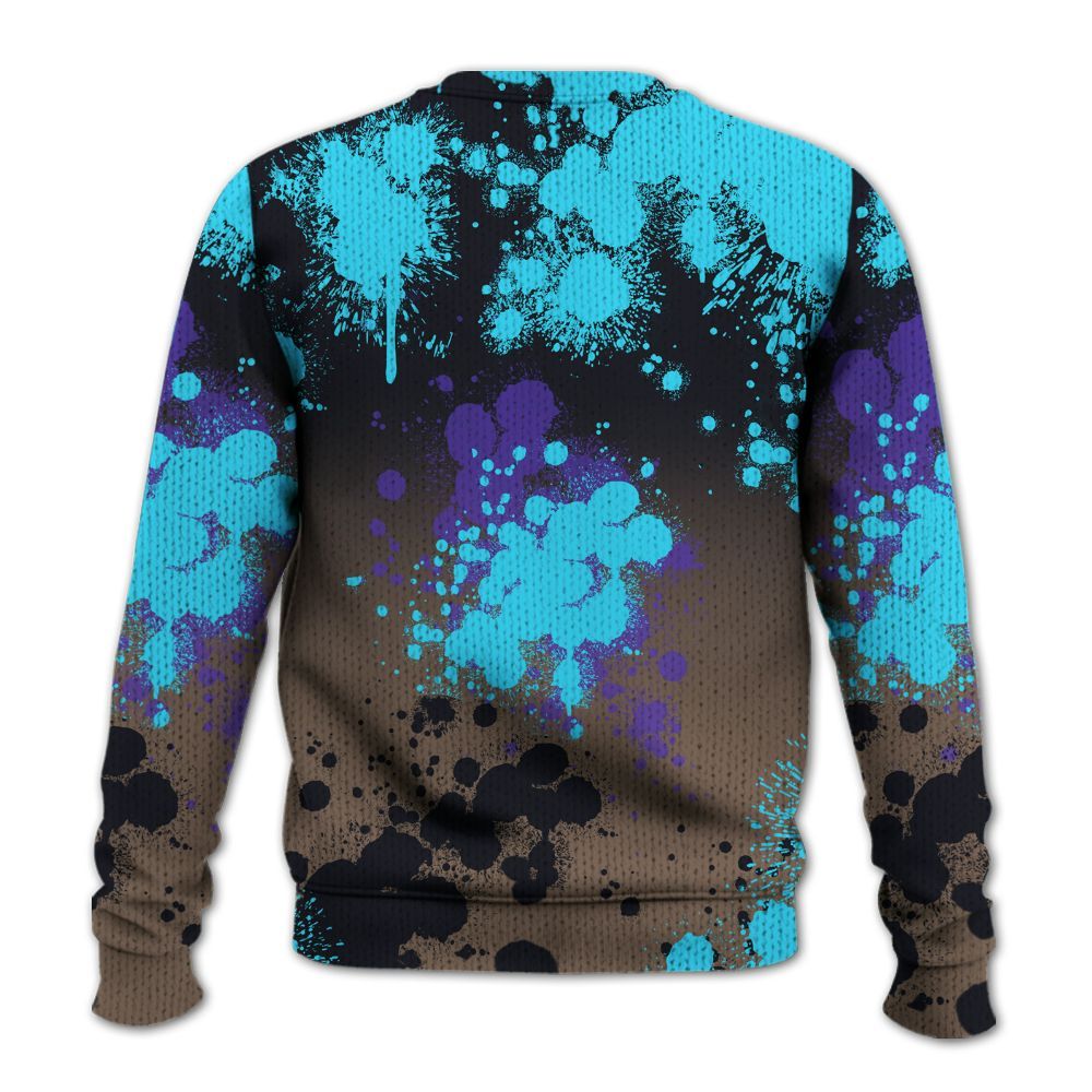 Knitted Sweater To Match Olive Concord 9s - God Blessed Ink Drip