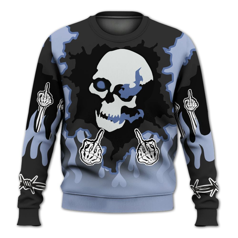 Sweatshirt To Match Black Metallic 5s - F Around Find Out Graphic Trapped All Over Print