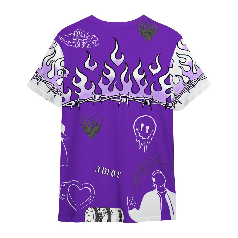 Shirt To Match Retro Dark Iris 3s - Snake Trust No One All Over Print