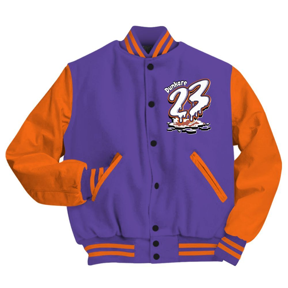 Varsity Jacket To Match Air Max Waffle SP Voltage Purple - Custom Name 23 Drip All Over Print