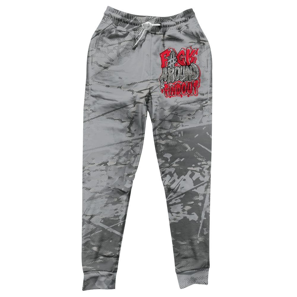 Sweatpant To Match Black Cement 3s - F Around Find Out Graphic Profound All Over Print