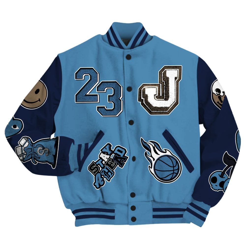 Varsity Jacket To Match Air Force 1 Stash - Hustles Money Number 23 All Over Print