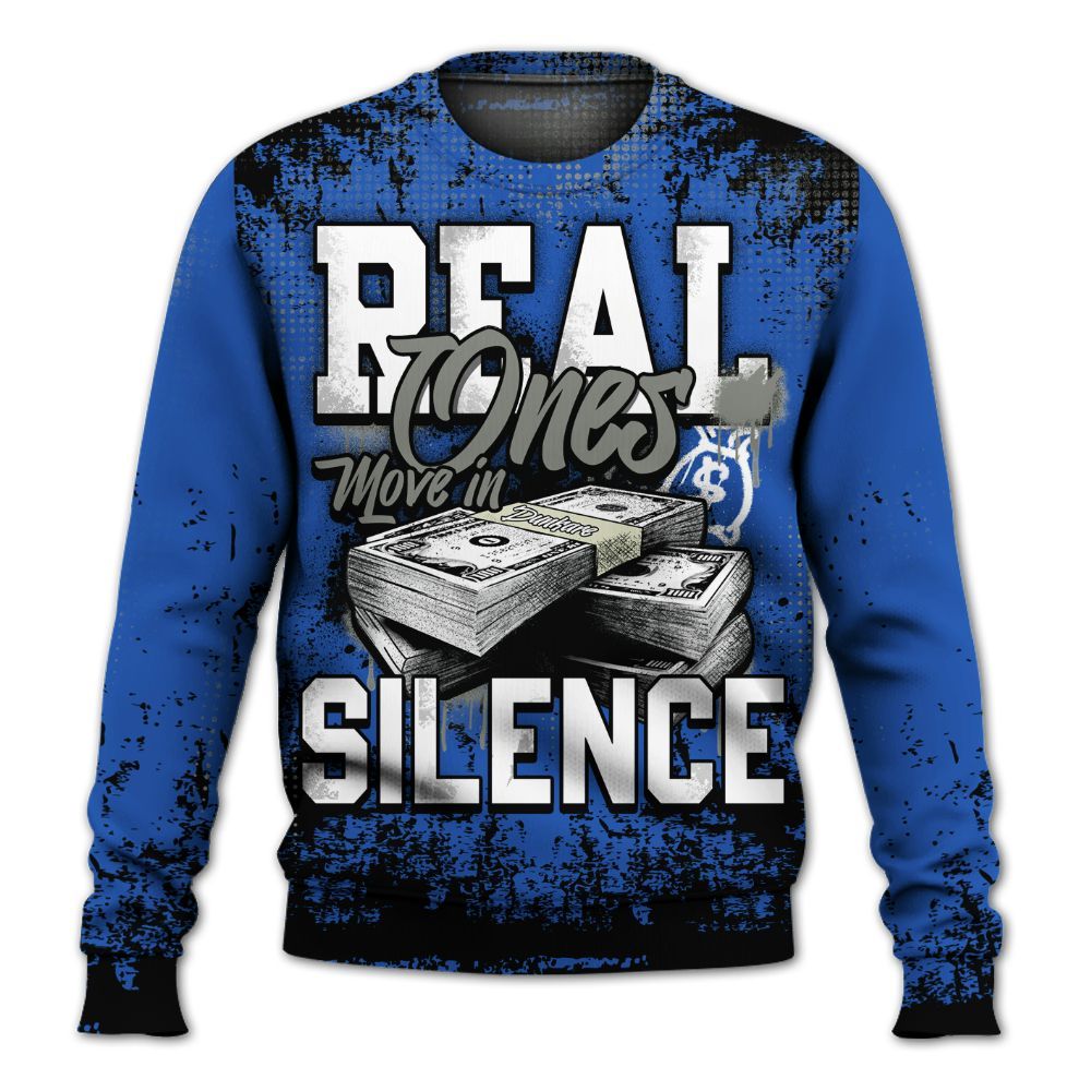 Sweatshirt To Match Lucky Shorts 3s - Move In Silence Money Street Retro All Over Print