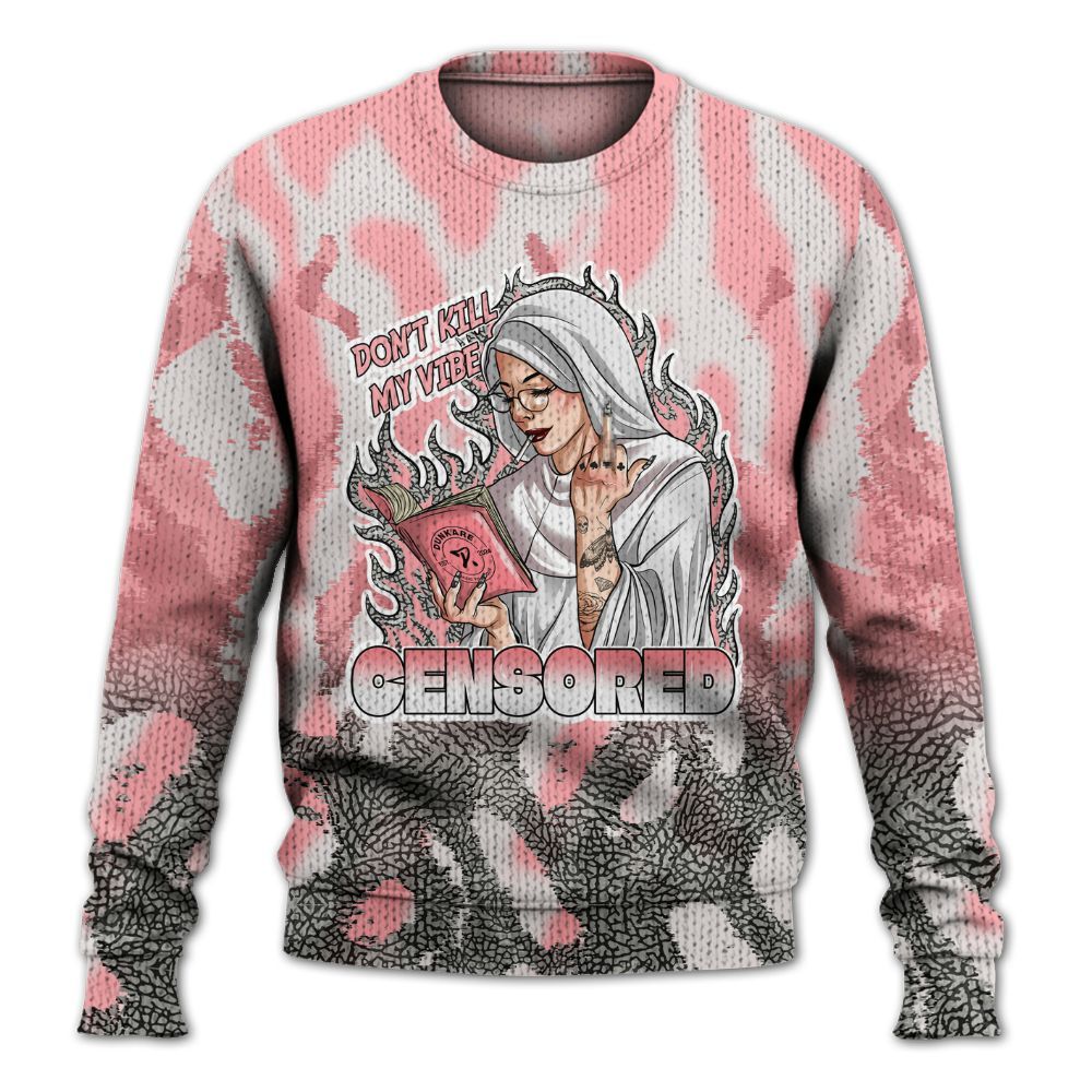 Knitted Sweater To Match Retro Wings 3s - Censoredz Burn