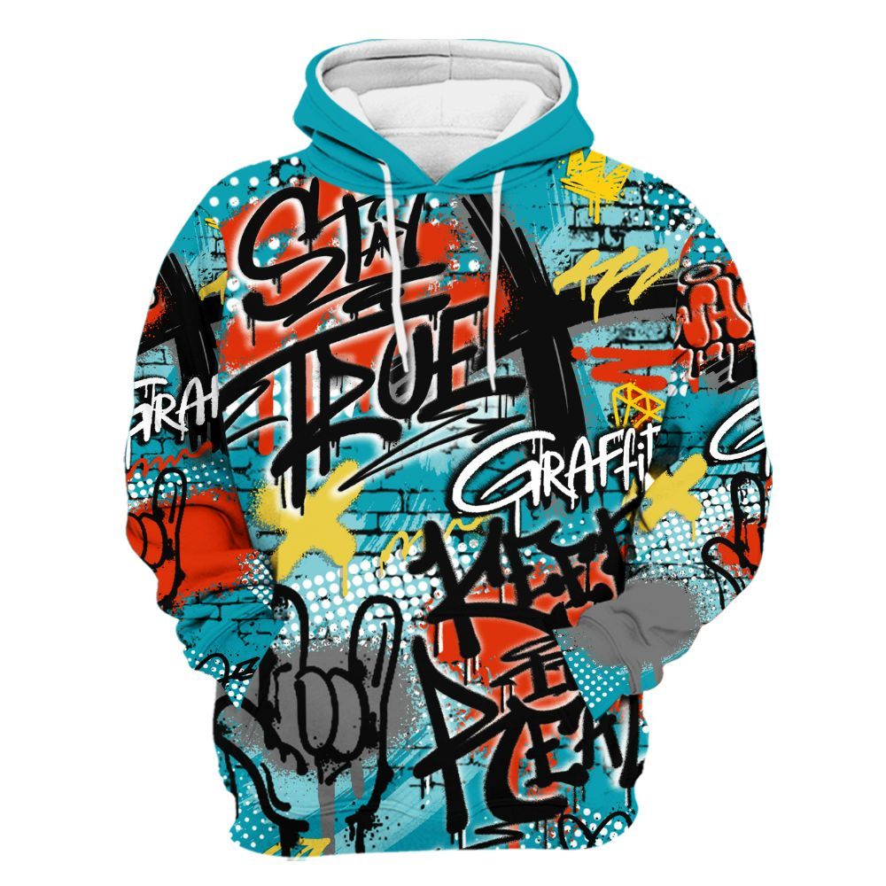 Hoodie To Match Dunk Low KD 17 N7 - True It Real Graffiti Streetwear All Over Print