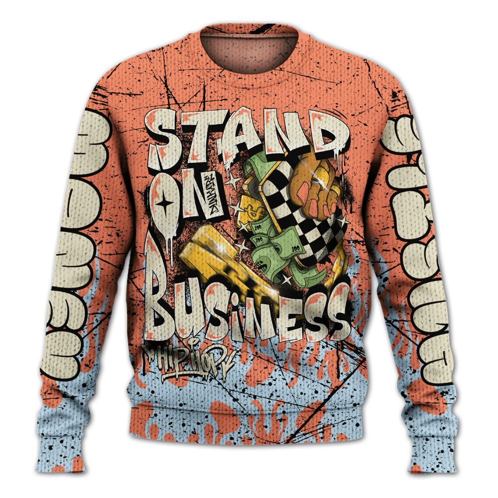 Sweater To Match DJ Khaled Crimson Bliss 5s - Stand Business Graffiti Graphic
