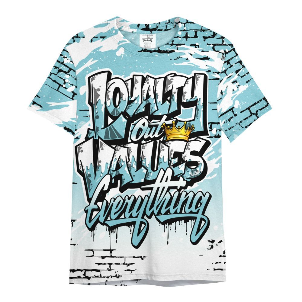 Shirt To Match Low Legend Blue 11s - Values Of Loyalty Drip All Over Print