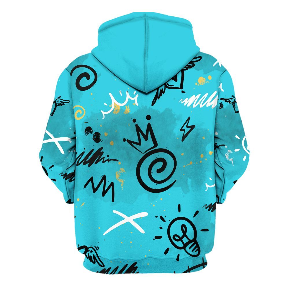 Hoodie To Match Retro Gamma Blue 11s - Drip Been Di2ferent All Over Print