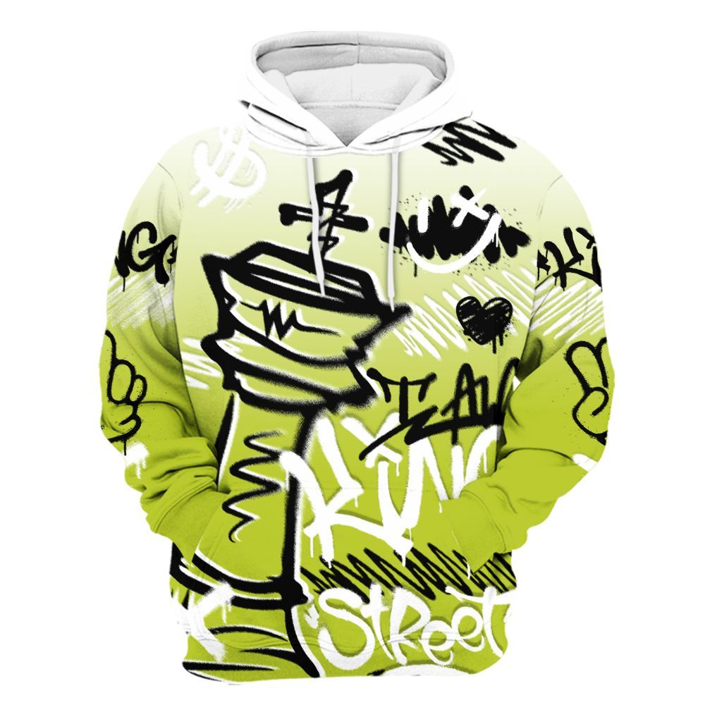 Hoodie To Match Bright Cactus 13s - Street King Chess Streetwear All Over Print