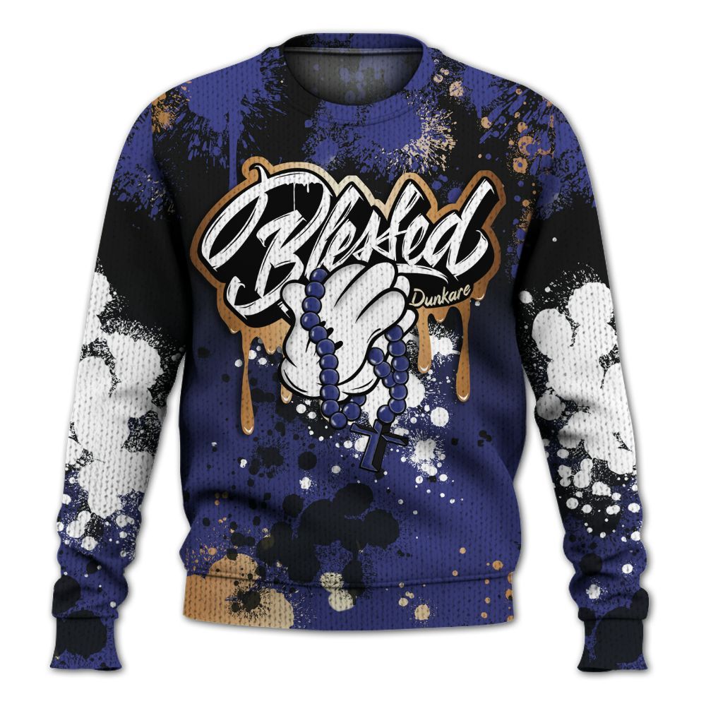 Sweater To Match JM Pro Black Concord - God Blessed Ink Drip Graphic