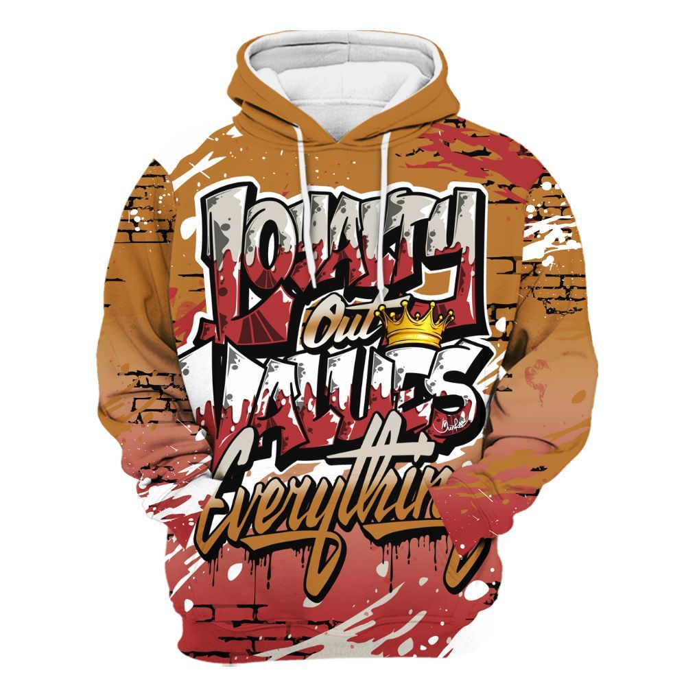 Hoodie To Match Air Max Plus Sunset Swarovski - Values Of Loyalty Drip All Over Print