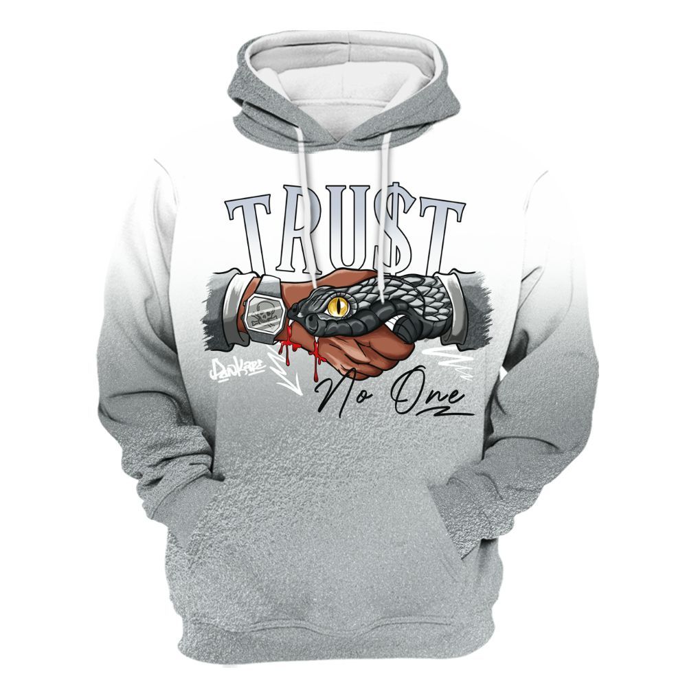 Hoodie To Match White Metallic 2026 5s - Snake Trust No One Drip All Over Print