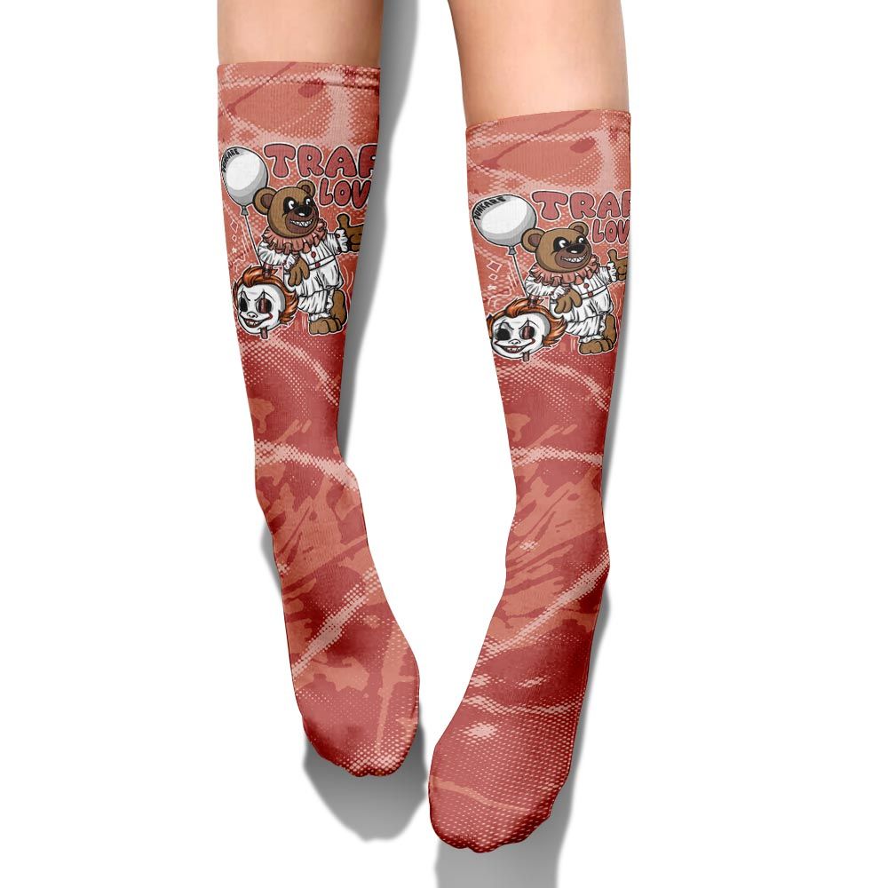 Sock To Match Dune Red 13s - Trap Loves Bear Profound
