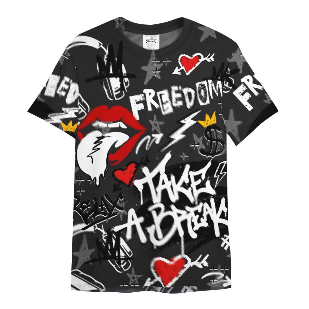 Shirt To Match Kobe 9 EM Mambacita - Take Break Freedom Graffiti Streetwear All Over Print
