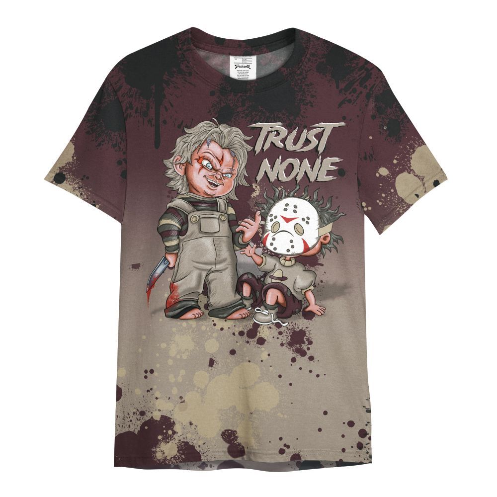 Shirt To Match AMM Retro Phantom 4s - Trust No One Scary All Over Print