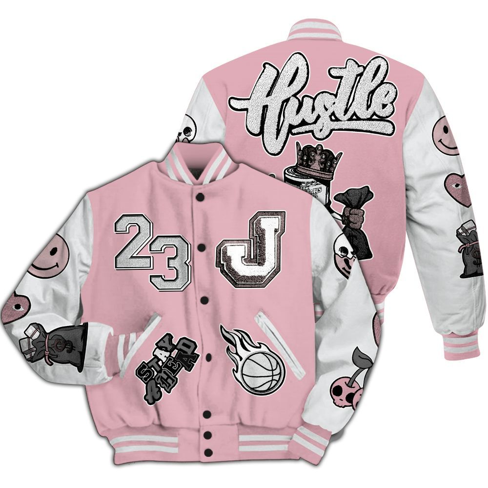 Varsity Jacket To Match Air Max DN Pink Foam - Hustles Money Number 23 All Over Print