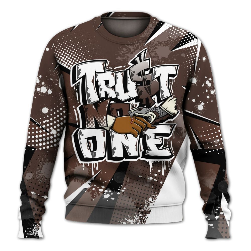 Sweatshirt To Match SoleFly Cafecito 12s - Poly Trust No One Dripping All Over Print