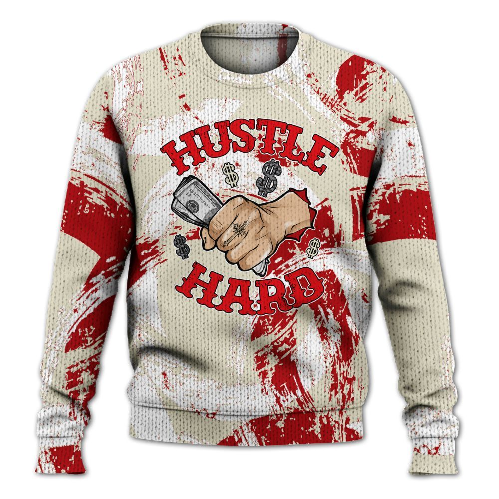 Knitted Sweater To Match Cement Grey 3s - Hustles Hard! Splash