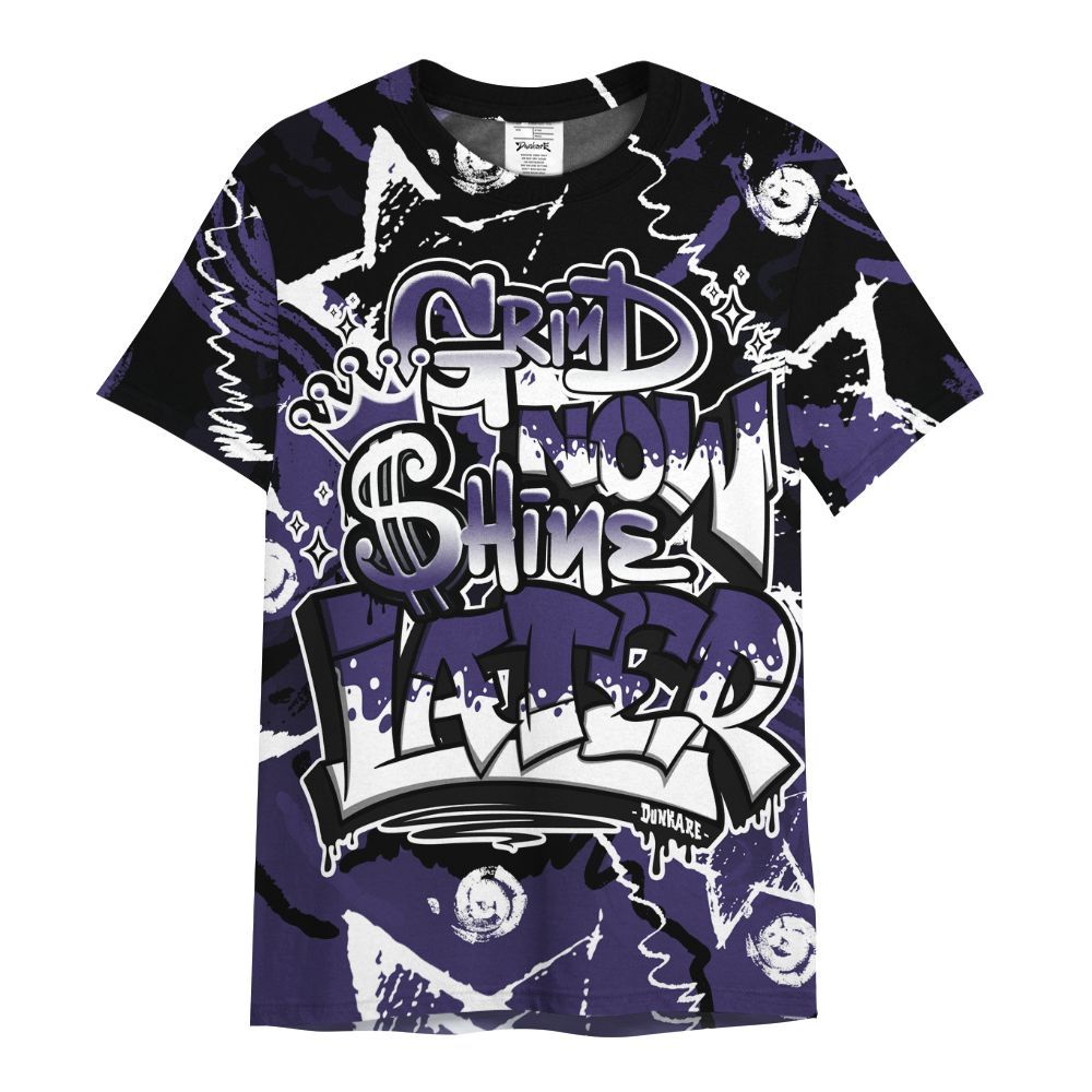 Shirt To Match Retro Court Purple 13s - Grind Shine Later Drip All Over Print