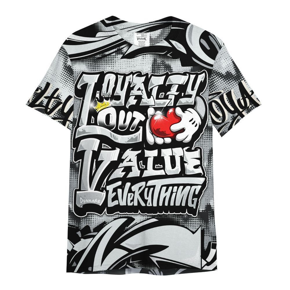 Shirt To Match Cap And Gown 6s - Loyalty Out Value Graffiti All Over Print