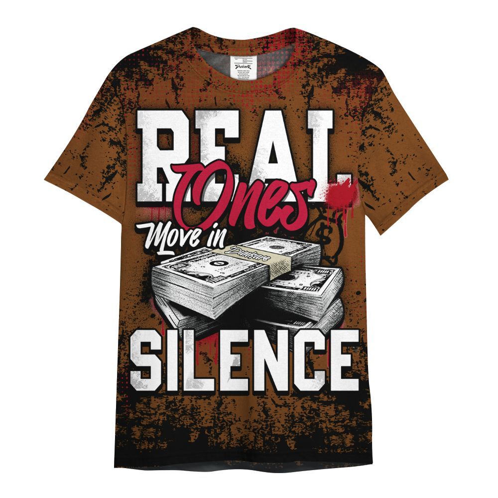 Shirt To Match Archaeo Brown 5s - Move In Silence Money Street Retro All Over Print