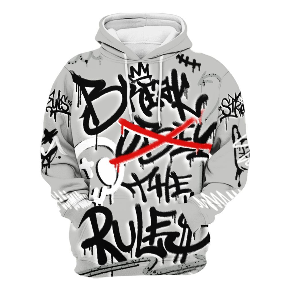 Hoodie To Match Retro White Oreo 4s - Break Rules Streetwear All Over Print