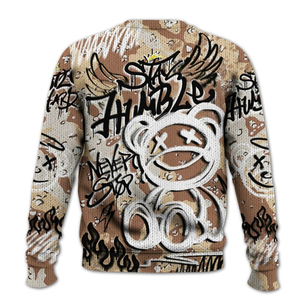 Knitted Sweater To Match Desert Camo 3s - Humble Drip Streetwear Graffity
