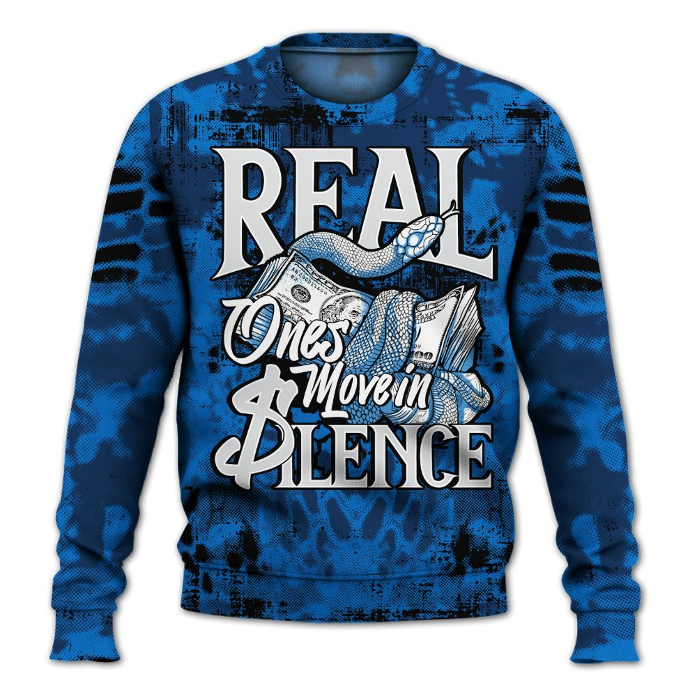 Sweatshirt To Match Blueberry 12s - Snake Move In Silence All Over Print