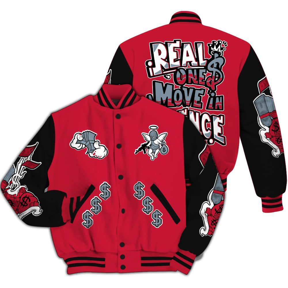 Varsity Jacket To Match Retro Infrared Salesman 6s - Ones Move In Silence Graphic All Over Print