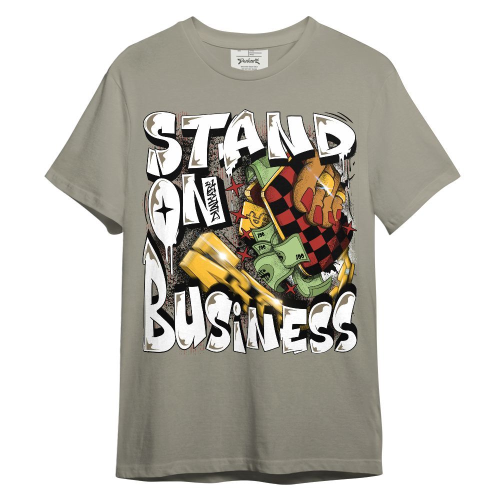 Shirt To Match Olive 9s - Stand Business Graffiti Money Graphic