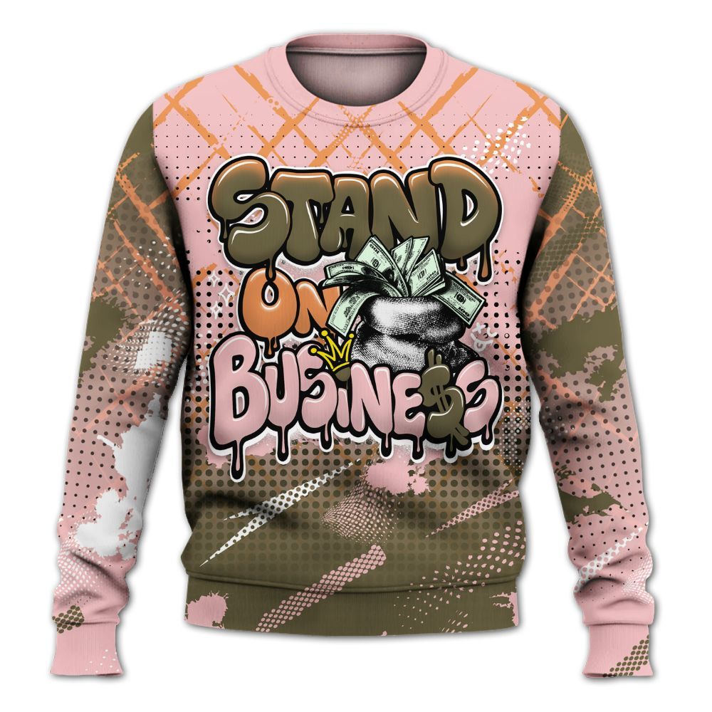 Sweatshirt To Match SB Dunk Low Red Stardust - Halftone Stand Business Dripping All Over Print