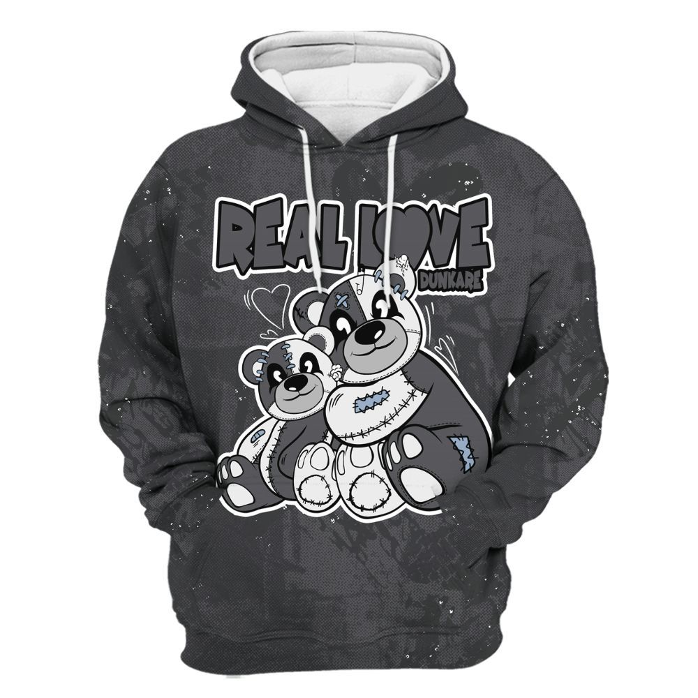 Hoodie To Match Reverse Black White 6s - Sincere Fondness Bear All Over Print