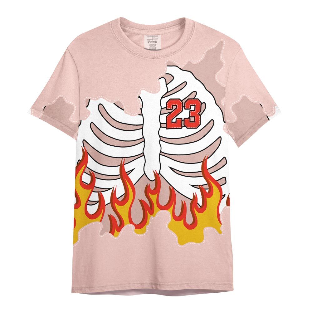 Shirt To Match Low Legend Pink 11s - Number 23 Skeleton Flame Shirt Outfit