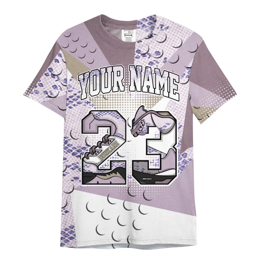 Shirt To Match Air Force 1 Low Purple Snake - Poly Custom Name Number 23 5s All Over Print