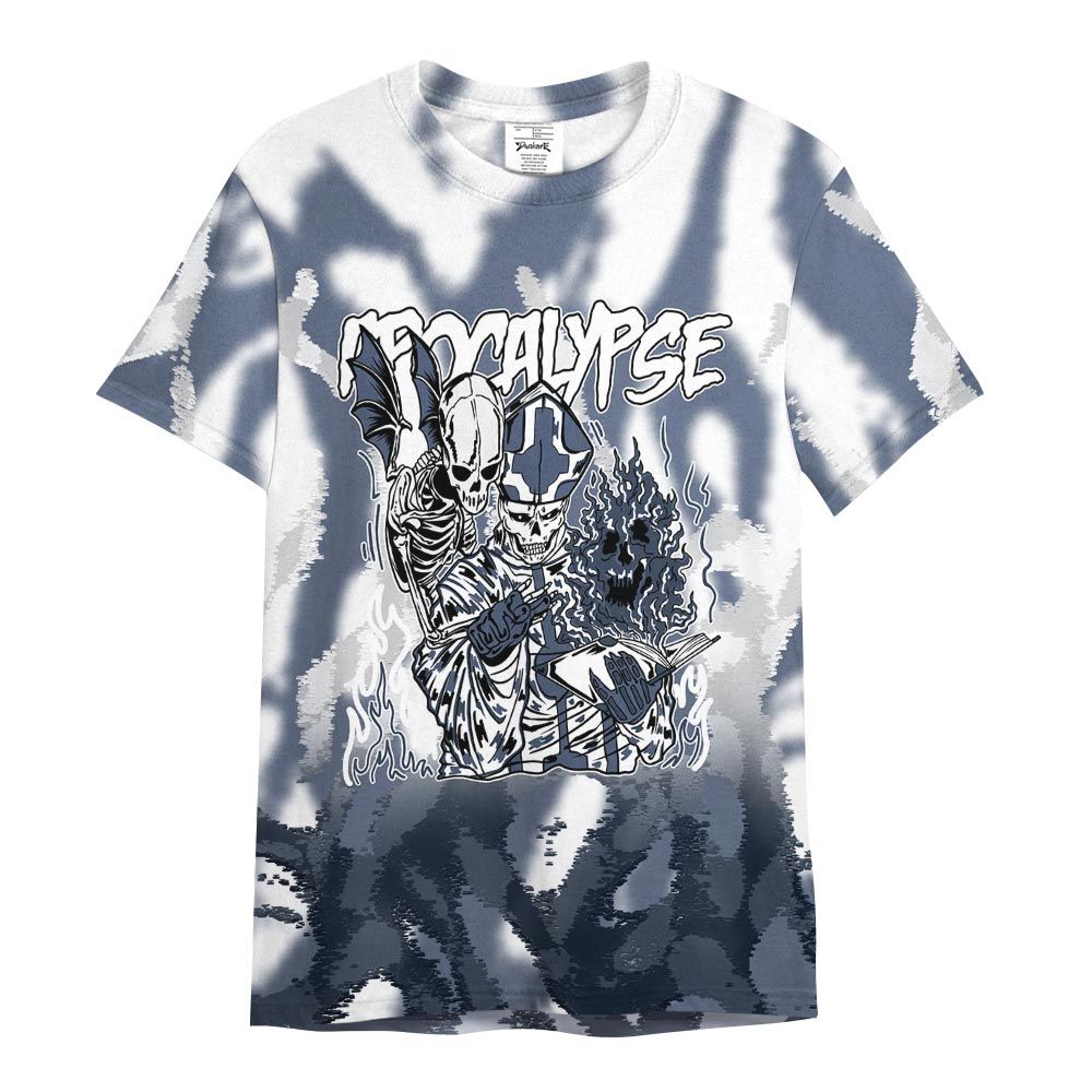 Shirt To Match Low Diffused Blue 11s - Apocalypse Skeleton Burn Shirt Unisex