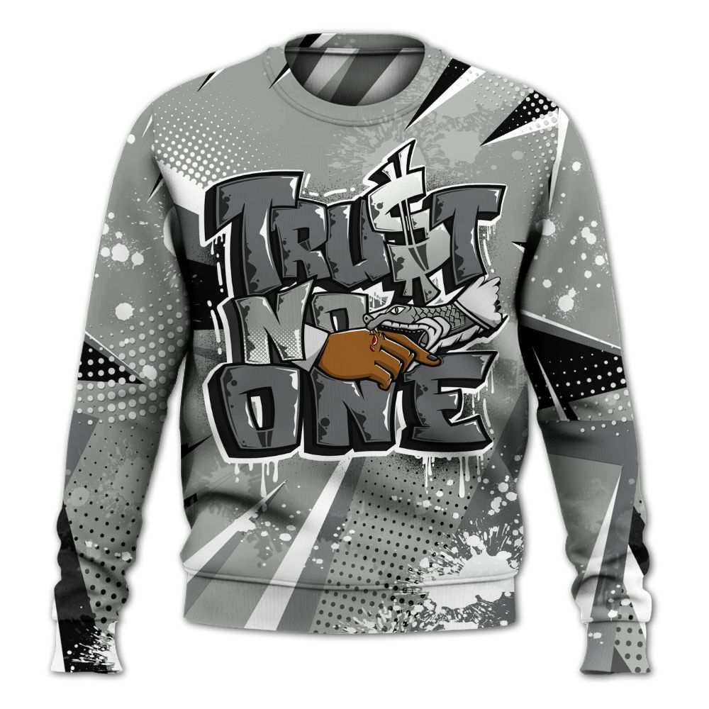 Sweatshirt To Match Paris Olympics 4s - Poly Trust No One Dripping All Over Print