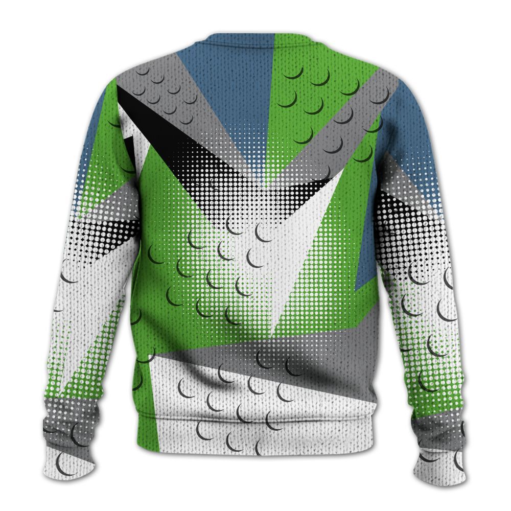 Knitted Sweater To Match Retro Green Bean 5s - Poly Custom Name Number 23 5s