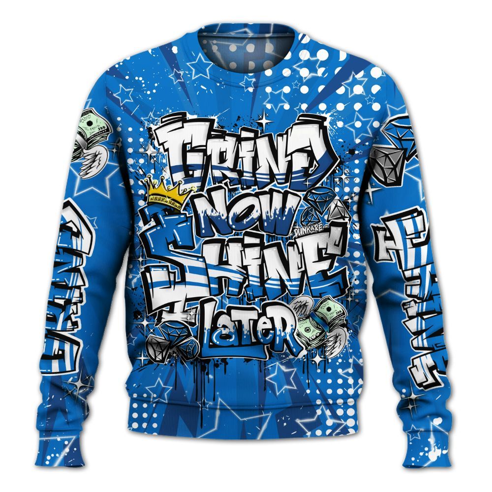 Sweatshirt To Match Blueberry 12s - Grind2 Shine Later All Over Print