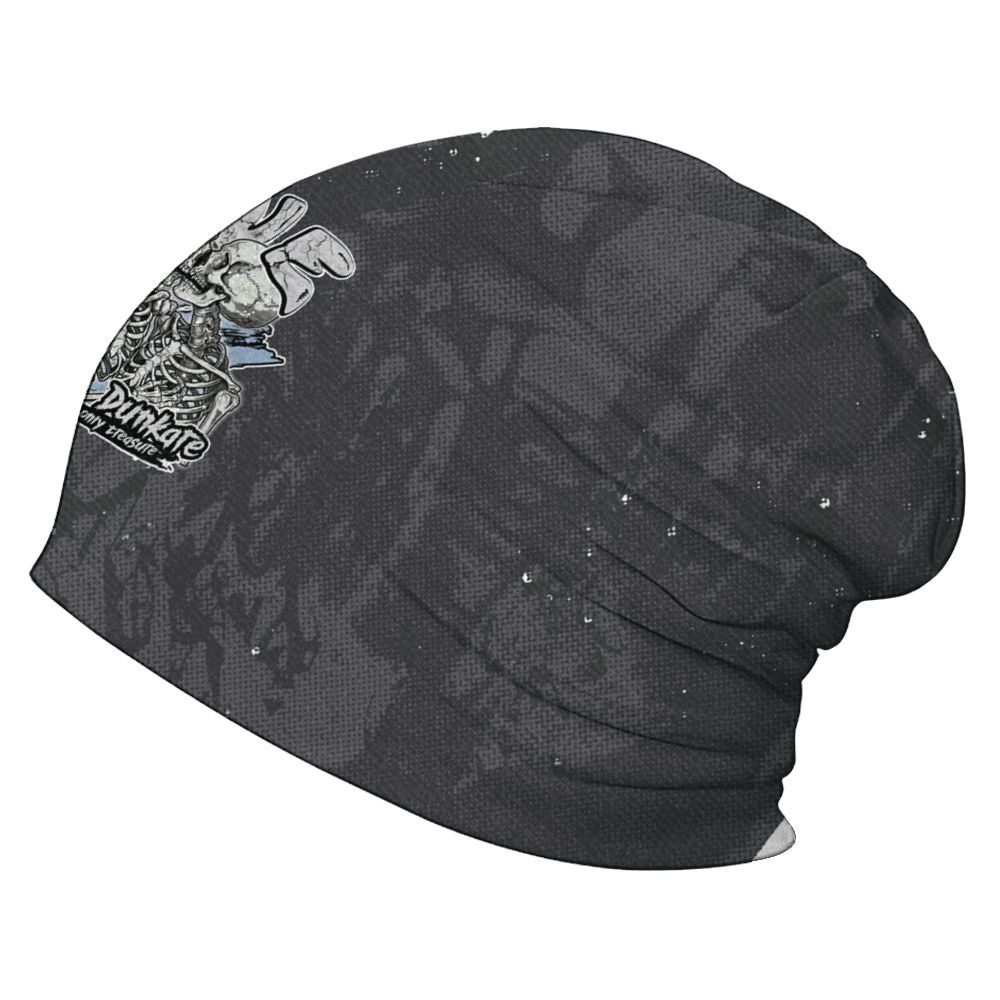 Beanie Hat To Match Reverse Black White 6s - Skull Love Graphic