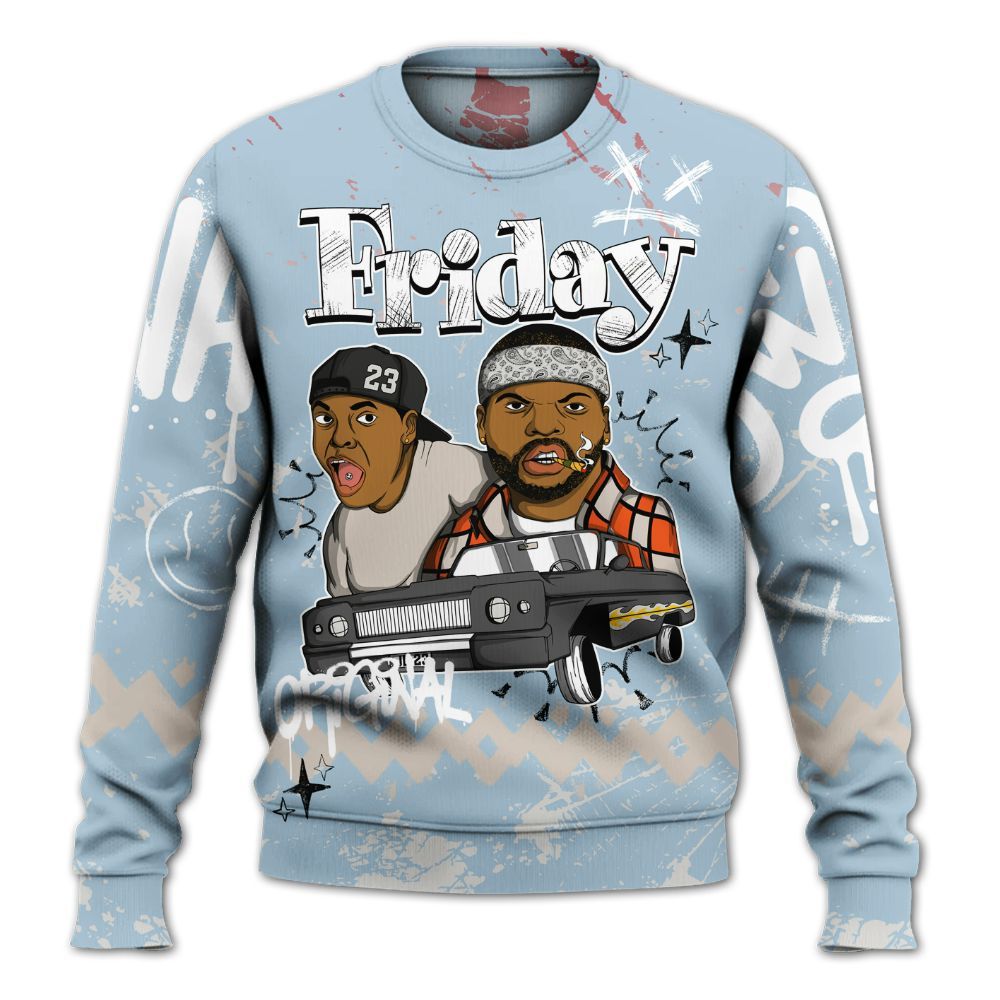 Sweatshirt To Match High OG Alaska 1s - Friday Sneaker Crayon All Over Print