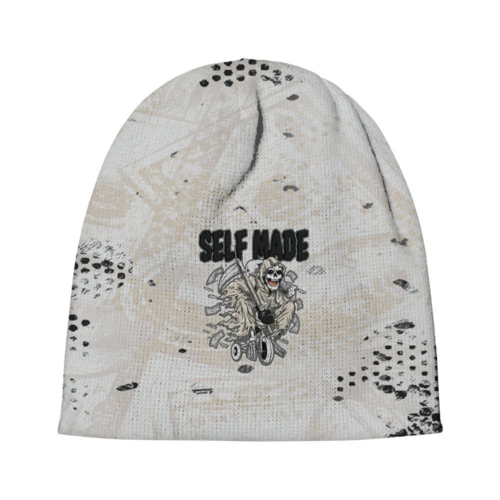 Beanie Hat To Match Retro Reverse Metallic 5s - Self Make Skeleton Banknotes Art Graphic