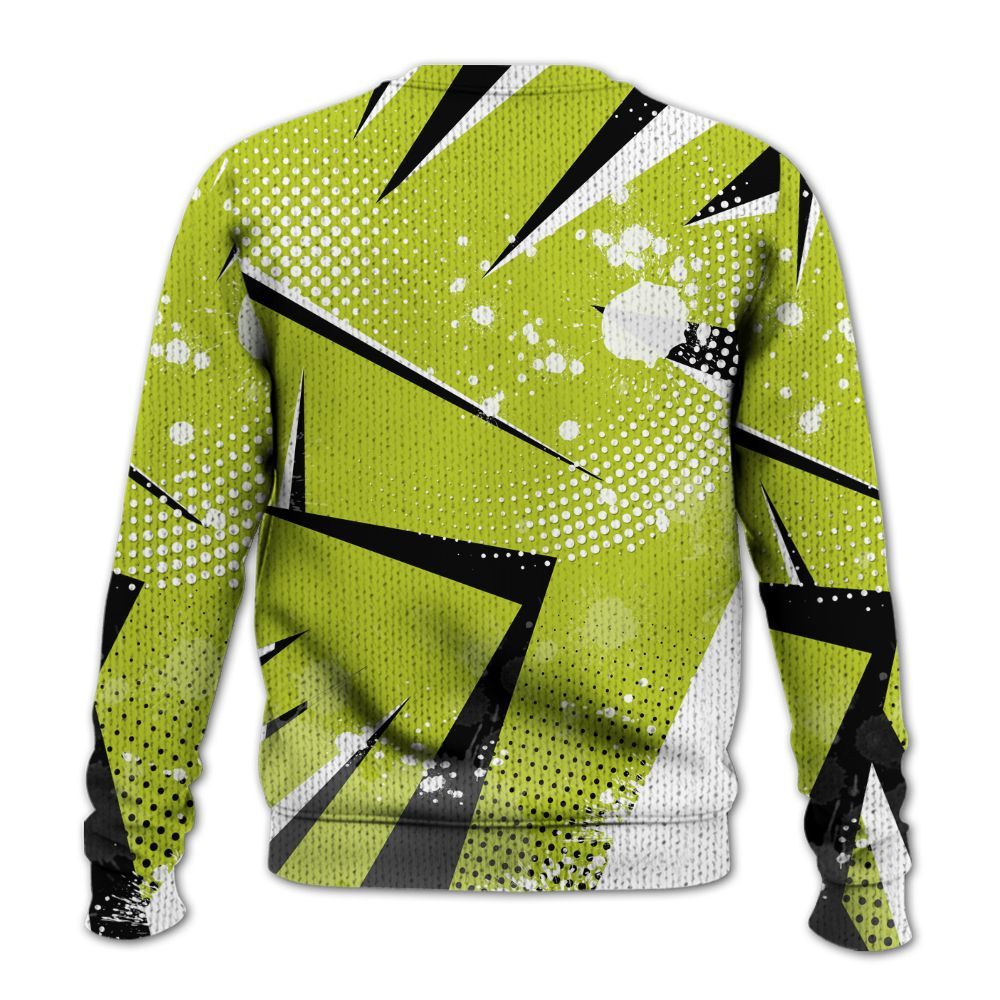 Knitted Sweater To Match Bright Cactus 13s - Poly Trust No One Dripping